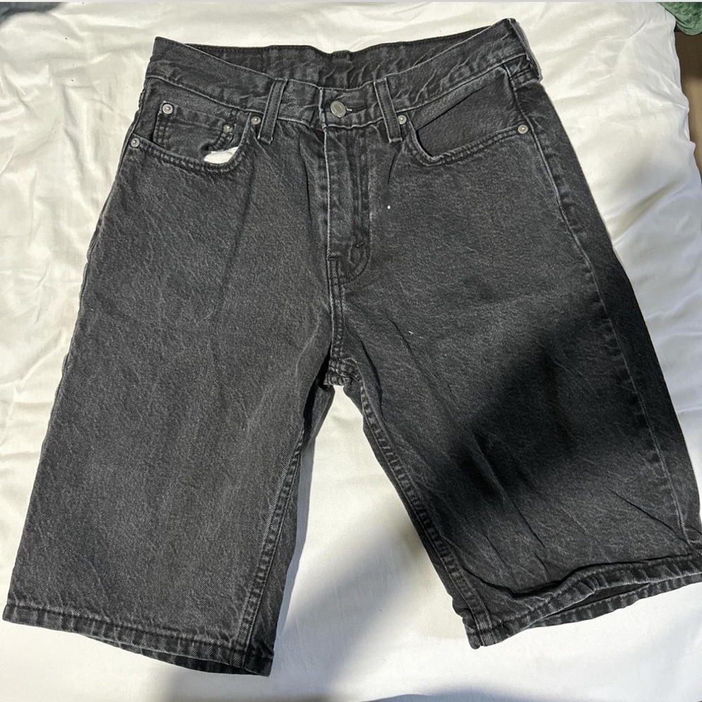 Classic Black Denim Men's Shorts